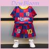 Cozy Cotton Children's Soccer Jersey Set For Boys And Girls Featuring Ronaldo Messi Designs