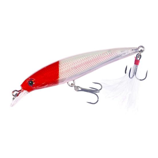 9CM/6.7G Minnow Fishing Lure with Tongue Hooks Hard Artificial Swimbait Freshwater Saltwater Trout Bass Fishing Accessories