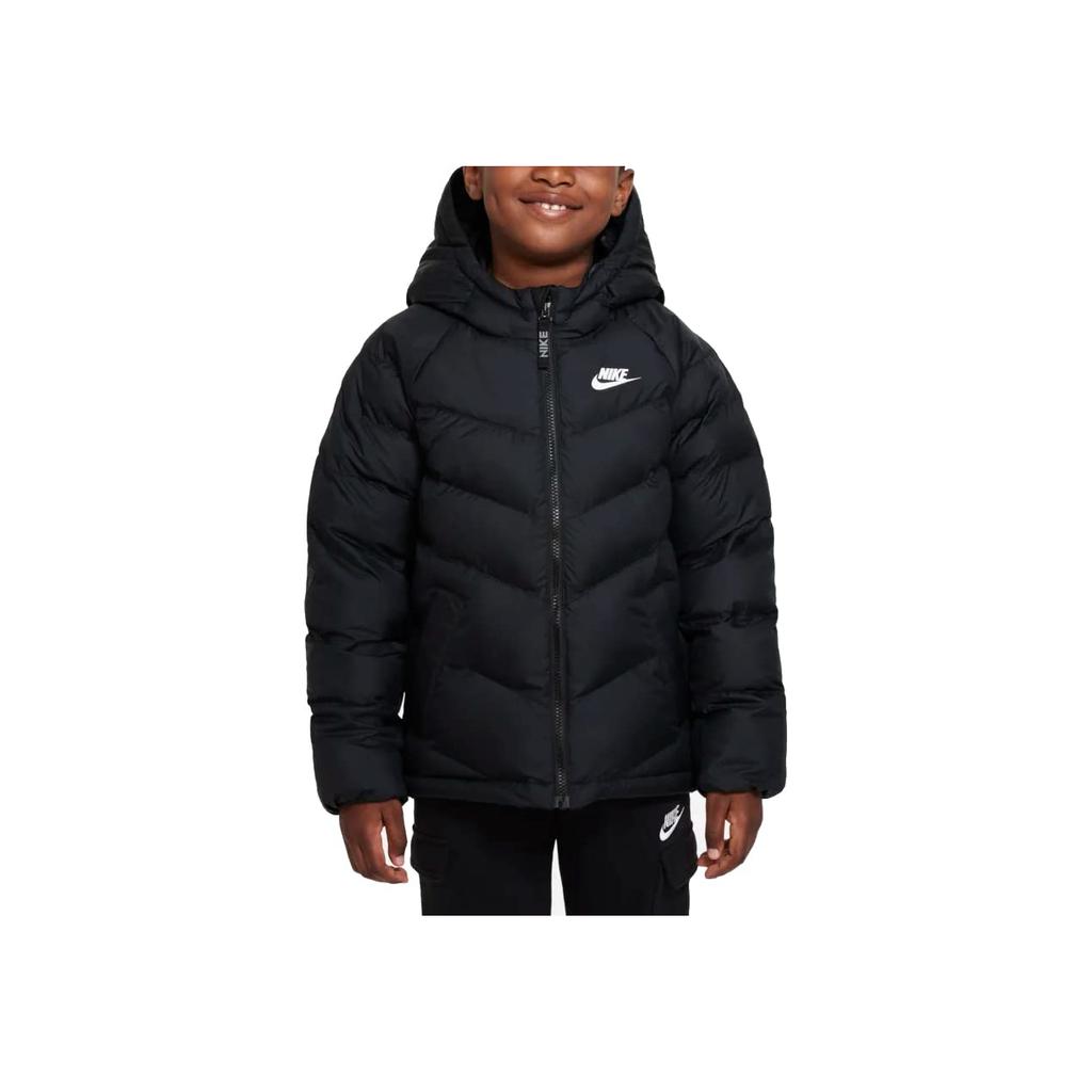 Nike Jachetă cu Glugă și Design cu Fermoar Logo Imprimat Jachete pentru Copii Negru DX1264-013