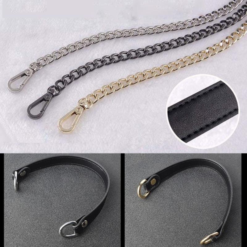 PU Leather Shoulder Strap Metal Bag Chain Replacement Belt Handbag Replacement Strap Bag Strap for Crossbody Bag