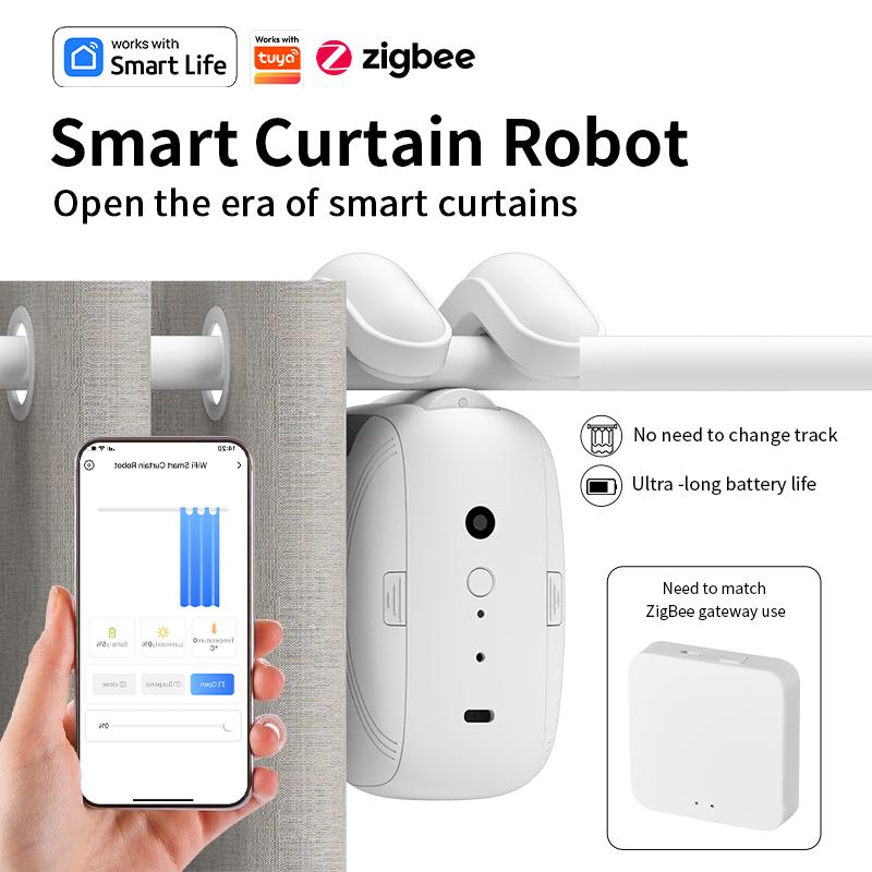 Zigbee Smart Curtain Driver Robot Automatic Curtain Motor Curtain Puller Zigbee Electric Switch Robot Motor Google Home Alexa