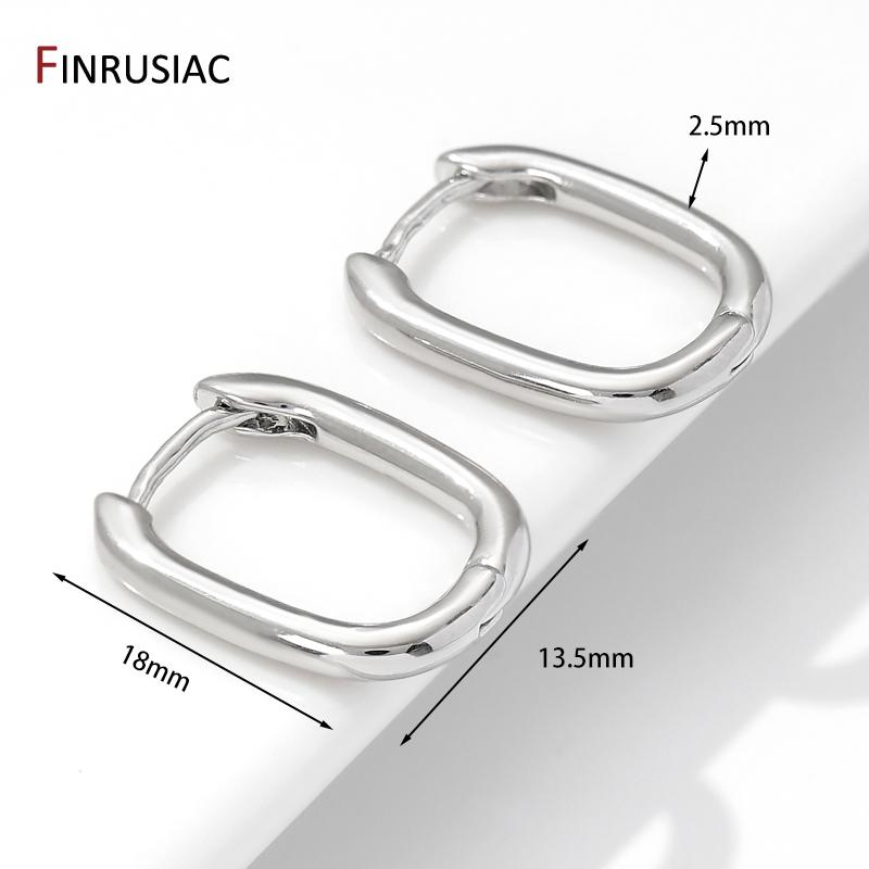 

Fashion 18K Gold Color Brass Simple Hoop Earrings for Women Circle Piercing Round Ring Hang Earrings Wholesale 1 Pair