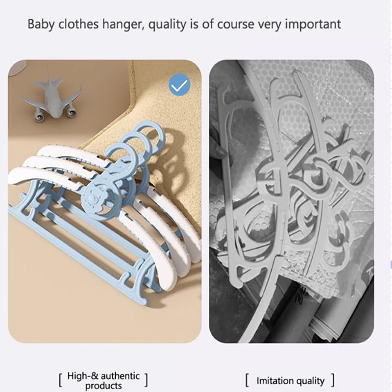 10Pcs Non-slip Baby Clothes Hanger Adjustable Storage Hangers Cute Kids Clothes Organizer Closet Children Baby Coats Rack