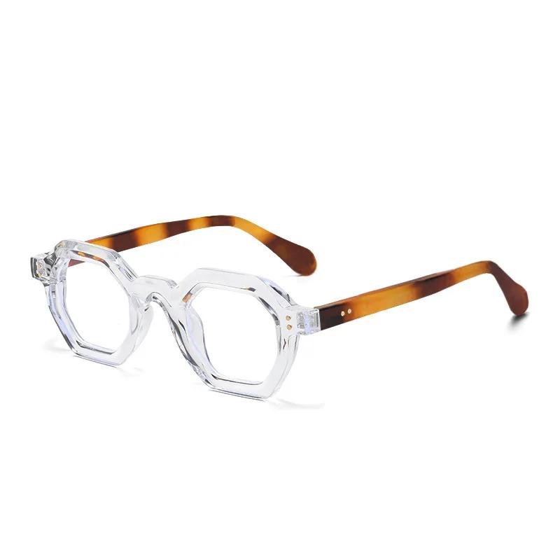 Fashion Vintage Rivet Oval Sunglasses Women Men Luxury Leopard Sun Glasses Anti Blue Light Eyeglasses Frame