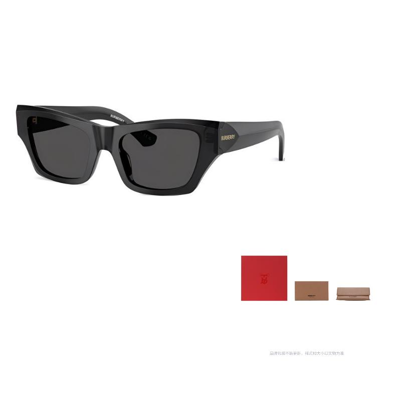 Burberry Logo Design Acetate Square Sunglasses Women's Black