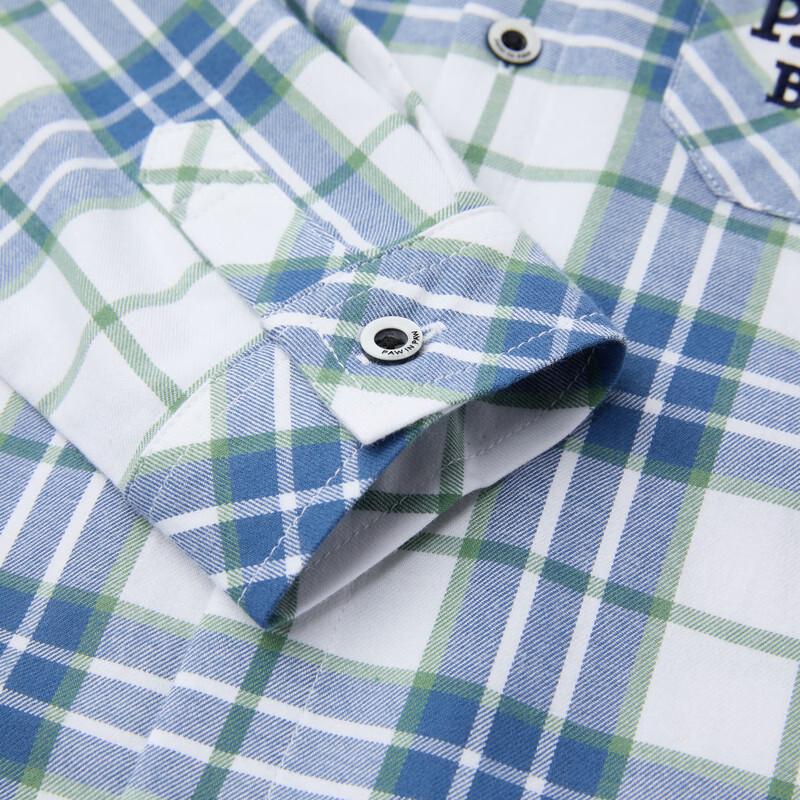 PawinPaw Cartoon Bear Boys' Plaid Shirt