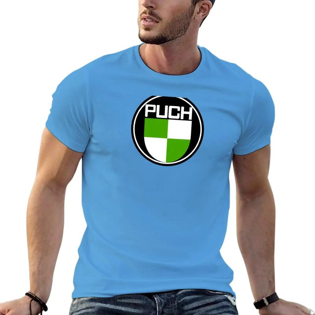 New Fashion Heavyweight Hot Sale Vintage Summer Round Collar Streetwea Puch Motorcycles T-Shirt Vintage Clothes T Shirt for Men
