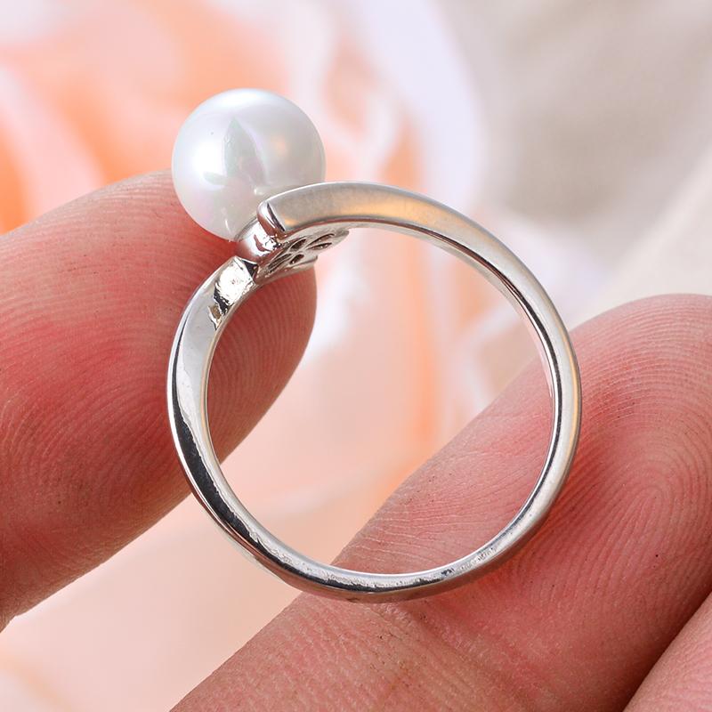 High Quality Trendy Shell Pearl 925 Silver Ladies Wedding Ring Jewelry For Women Gifts