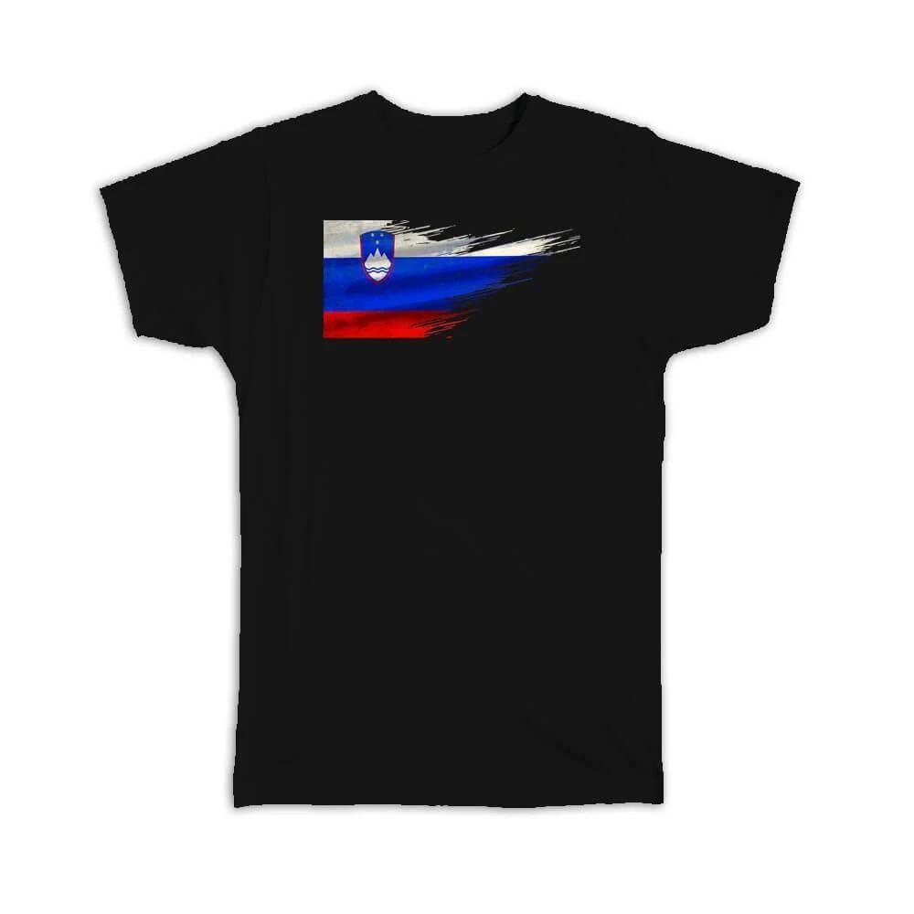 

Gift T-Shirt : Slovenia Flag Modern Country Expat 3XL