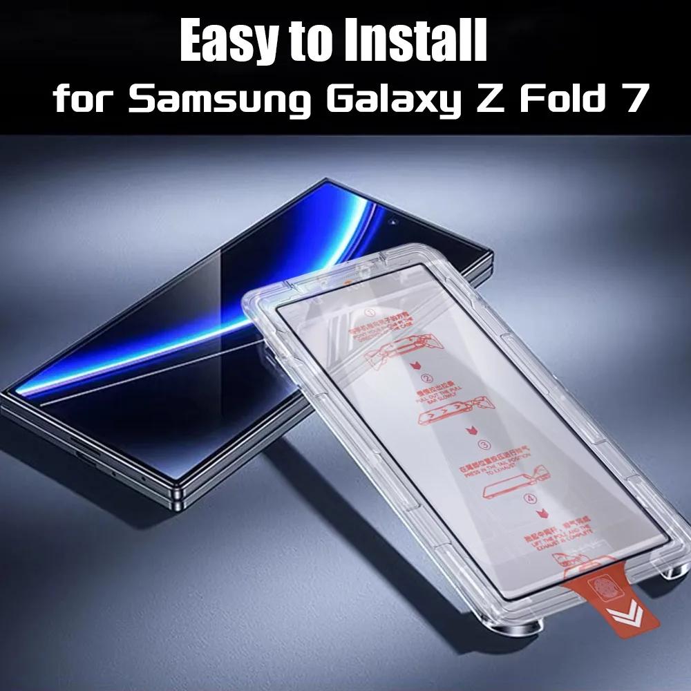 Zestaw 2 szt. Jednoklikowy Ochronny Ekran ze Szkła Hartowanego HD Clear z Funkcją Usuwania Kurzu do Samsung Galaxy Z Fold 8 7 6 5