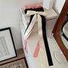 Smooth Satin Hair Ribbon Lace-up Bows Large Ponytail Holder Silky Bow Ponytails Hairpin Hair