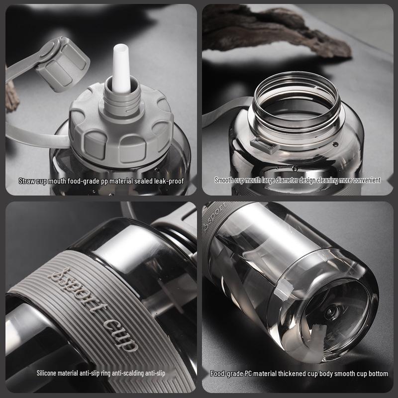 Odporna na wysokie temperatury butelka sportowa o dużej pojemności z niestandardowym logo - Plastikowy kubek fitness odporny na upadki