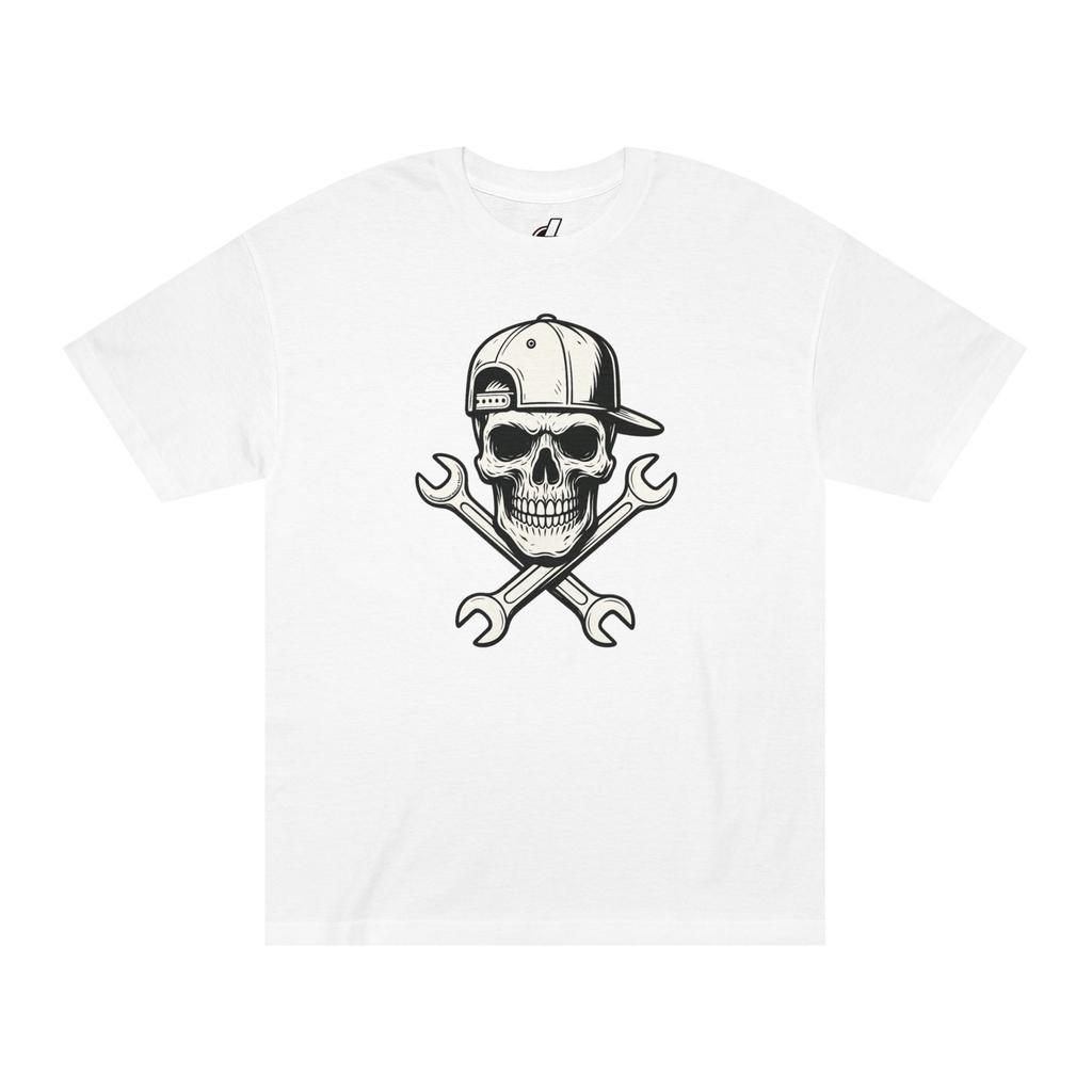 Skull Crossed Wrench Tee, Car Guy T-Shirt, Gift for Him, Bonspeed Street Wear