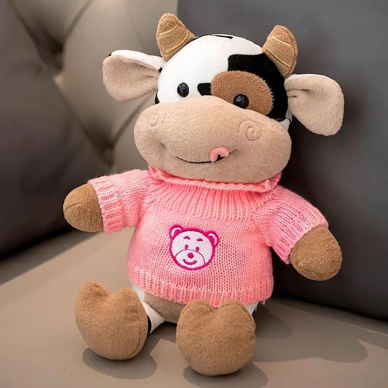 Cute Milk Cow Plush Toy Animal Stuffed Doll Festival Present Birthday Gift Home Decoration Stuffed Plush Animals Toys For Boys