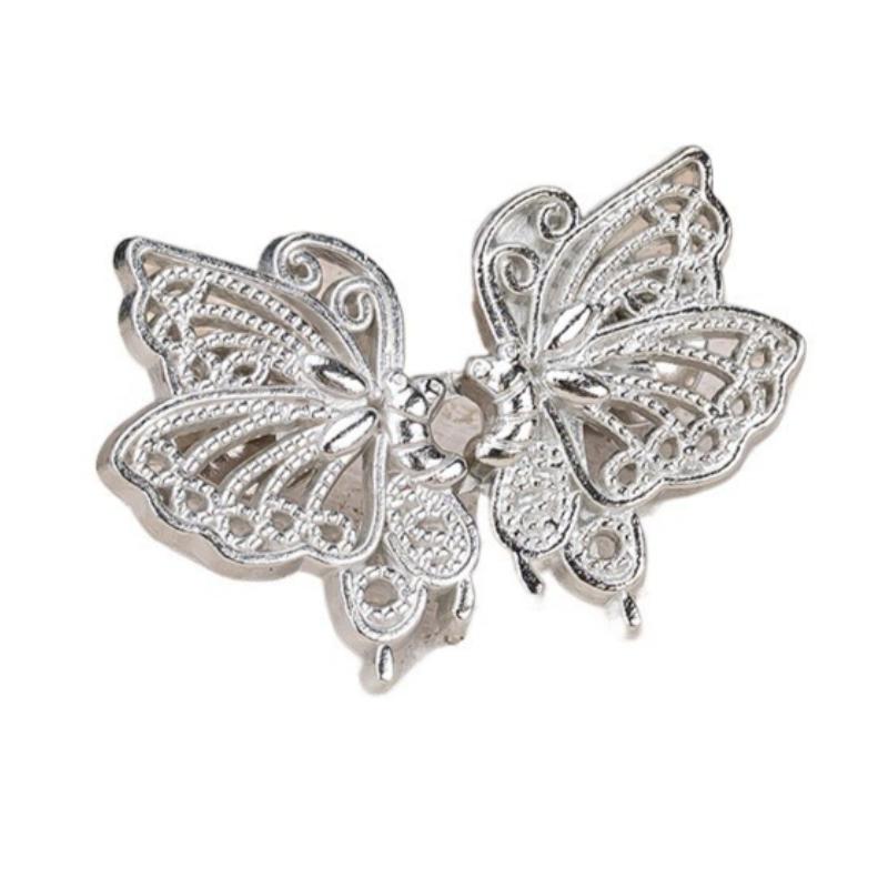 1/2/4PCSButterfly Waist Adjuster Button Metal Detachable No Sew Jeans Waist Tightener Clip for Pants Size Adjustment Accessories 1PC