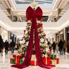 Bow Tree Topper 70.8 Inches Red Large Velvet Home Decor Big Christmas Bows For Fireplace Mantels Front Doors Porches Farmhouse