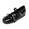 Mary Jane shoes women's 2025 autumn new retro square head ballet shoes heightening French shallow mouth one-word buckle women's shoes