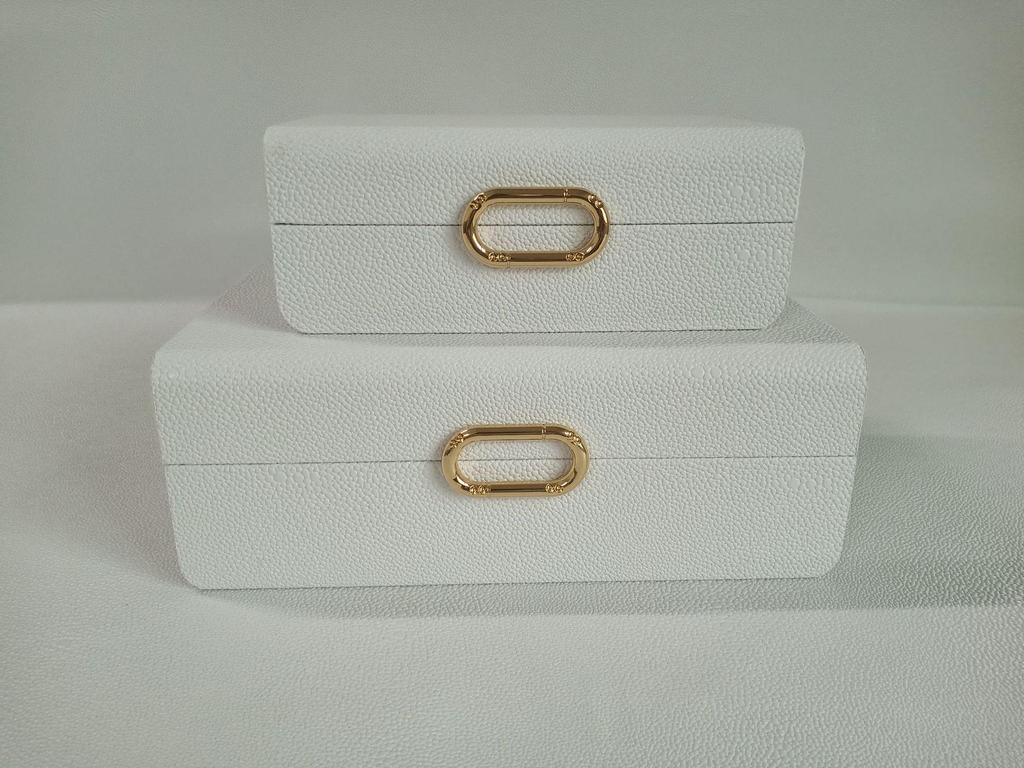 Simple Modern Leather Storage Box for Home, Hotel, Club Decoration, Jewelry & Cosmetics Organization