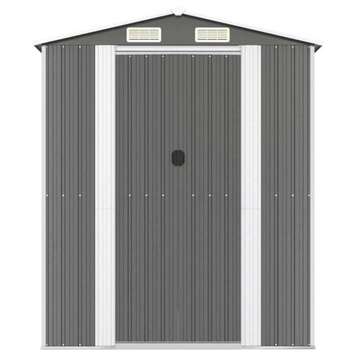 3147440 vidaXL Abri de jardin Gris clair 192x357x223 cm Acier galvanisé