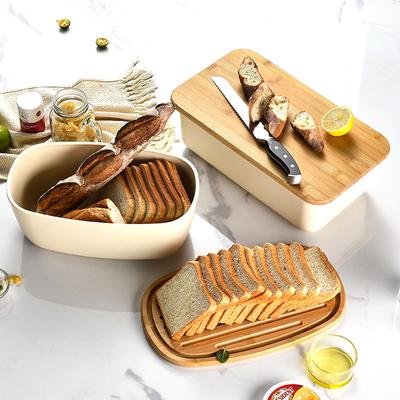 1 Adet Ekmek Saklama Kutusu Saklama Kabı Ekmek Kutusu Tatlı Atıştırmalık Ekmek Sepeti Bambu Kapaklı Gıda Konteyneri Ev Mutfak İçin