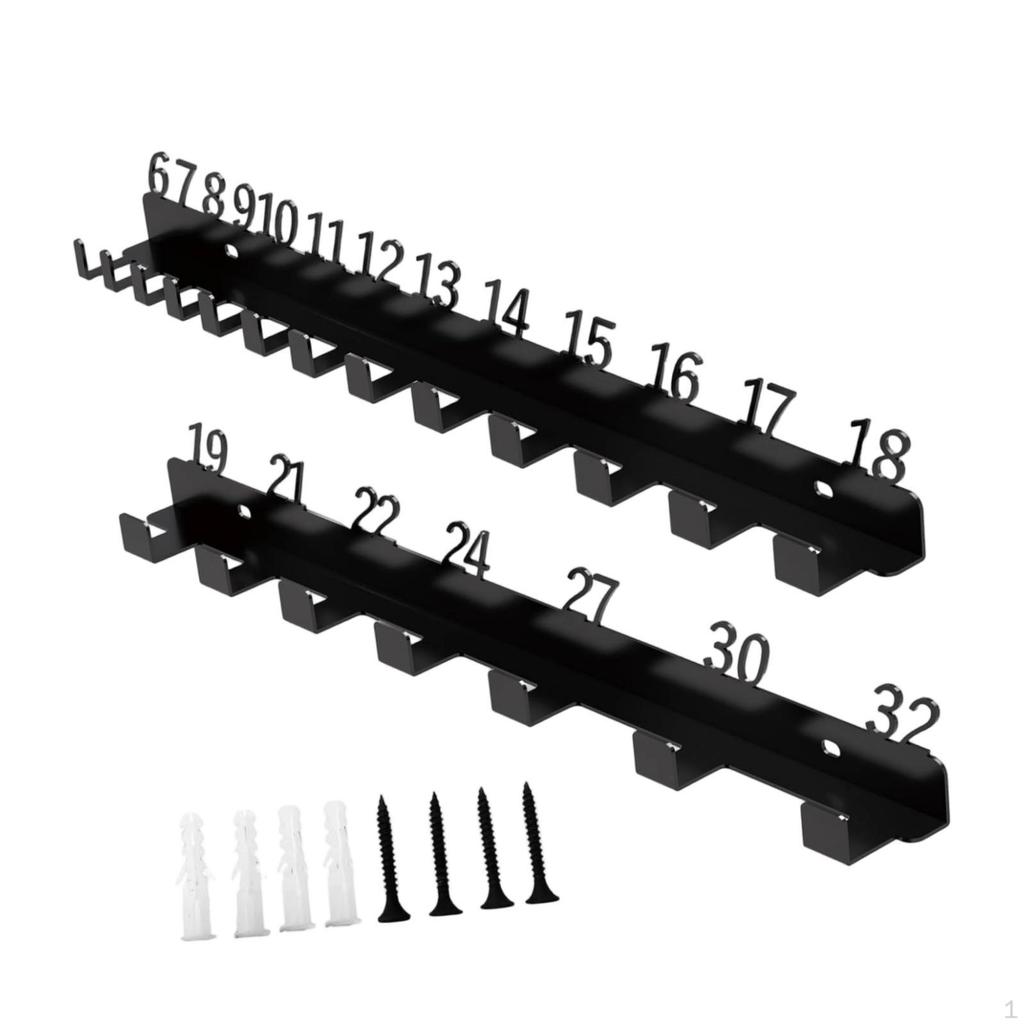 Wrench Organizer Wall Mounted Holder Storage Rack Keys Easy To Install Versatile Key Hanger Tool