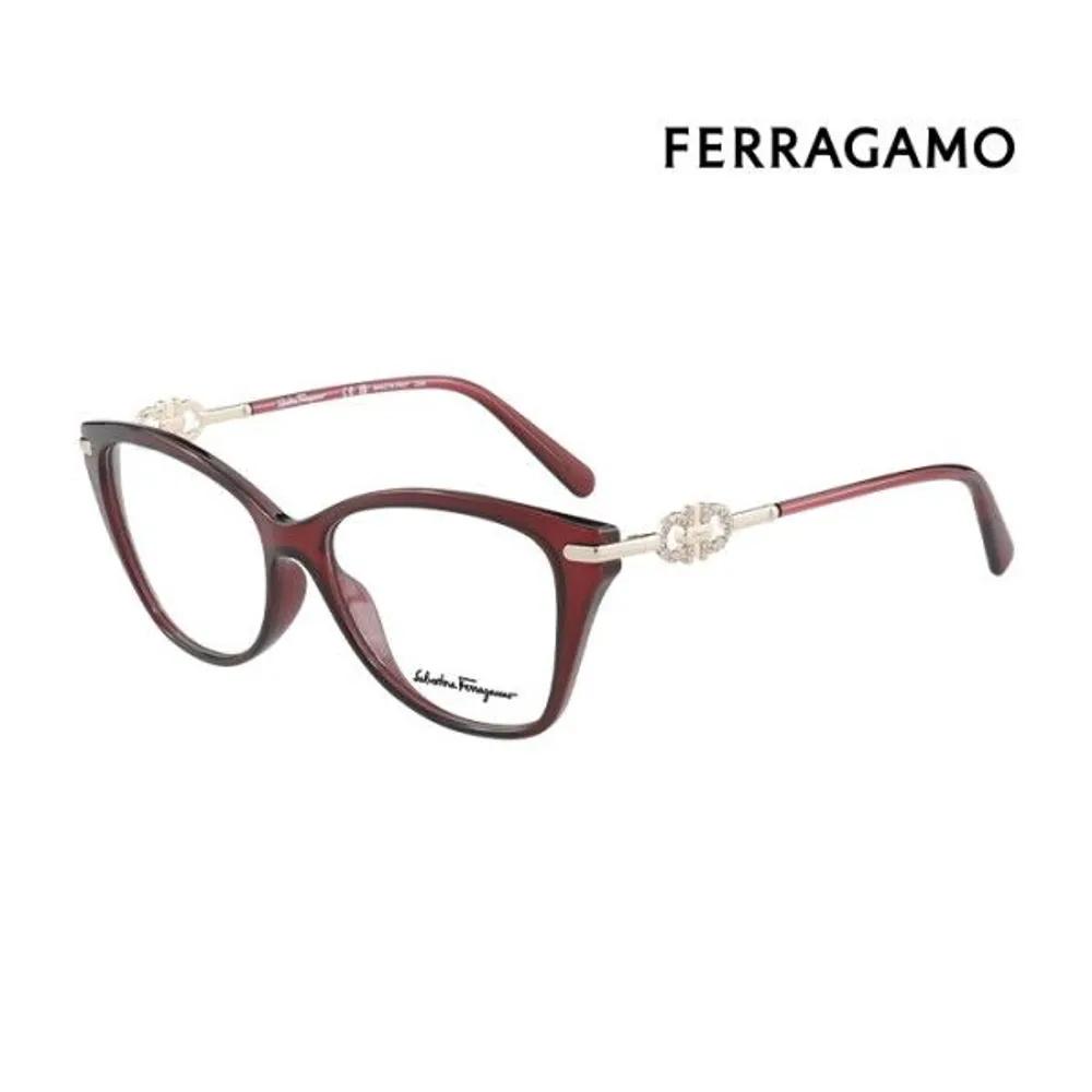 [Salvatore Ferragamo] Eyeglass Frames SF2937R 655 Cat-eye Horn-rimmed Glasses for Women SF2937R 655_I [54]