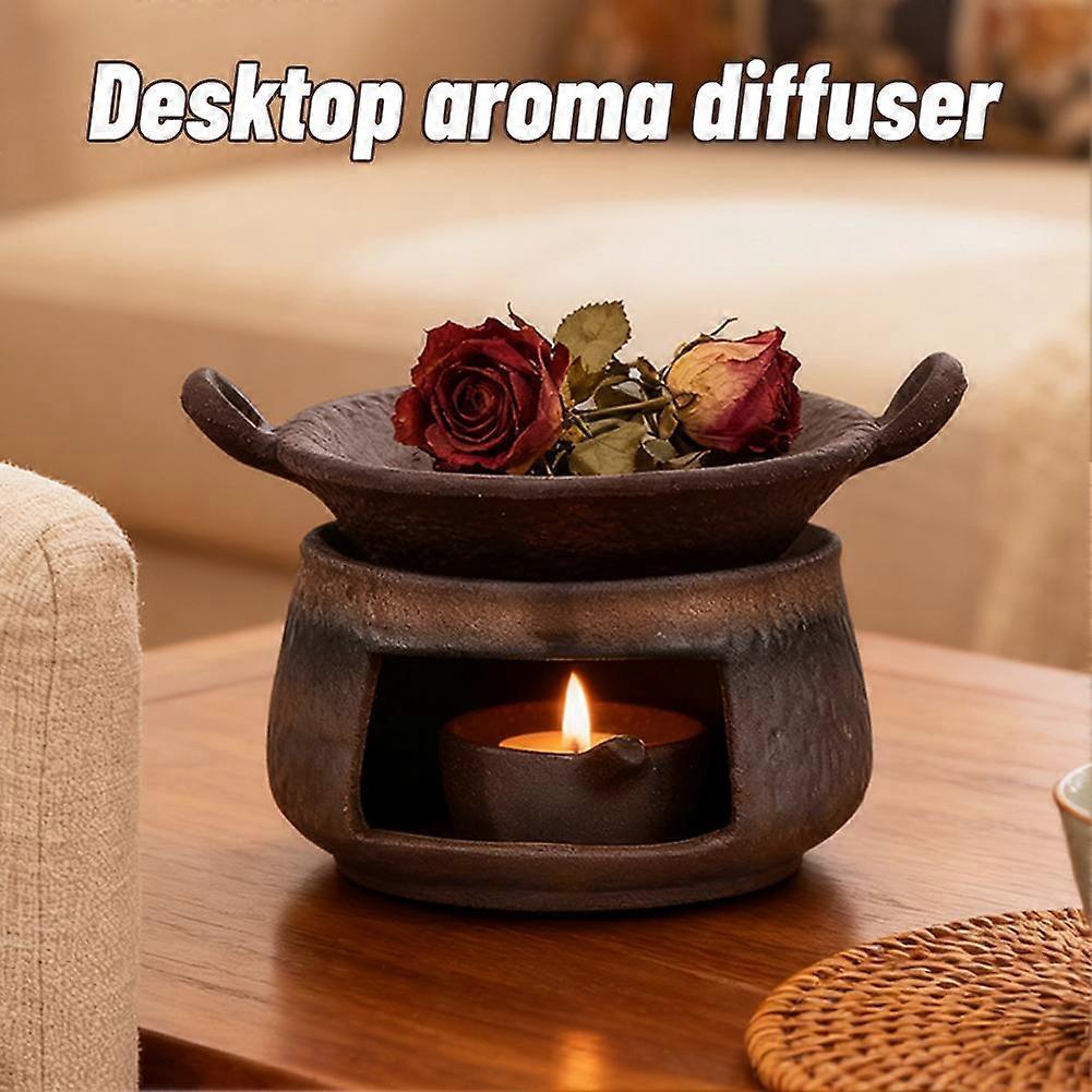 Ceramic Aromatherapy Stove Essential Oil Burner Nature's Wellness Aromatherapy