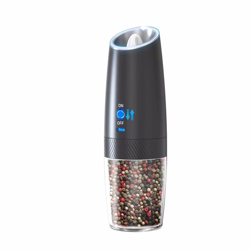 Kitchen Gravity Sensing Electric Salt and Pepper Grinder USB Rechargeable Adjustable Coarseness Automatic Spice Grinders Tools