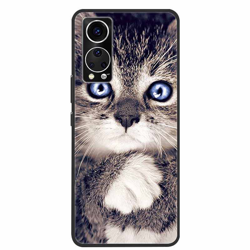 Für ZTE Axon 30 Handyhülle Cover Cooler Wolf Löwe Tiger Schwarzes Silikon Weiche Hülle Für ZTE Axon 30 Rückabdeckung Hülle Axon30 5G Hülle