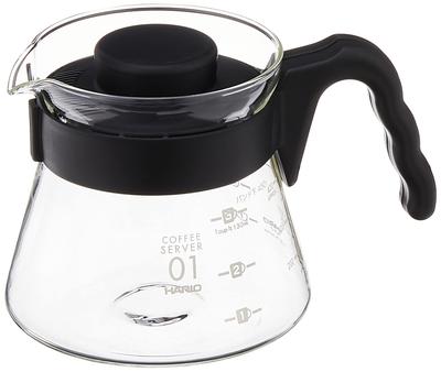 HARIO V60 Kahve Sunucusu Güvenli 450ml Siyah Japonya'da Üretilmiştir Mikrodalga/Bulaşık Makinesi VCS-01B