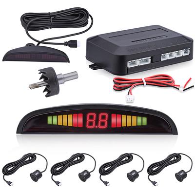 Electromagnetic Auto Parking Reverse Radar Sensor LED Buzzer Alarm Kits DC12V