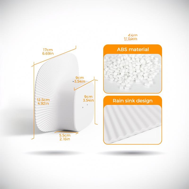 Abs Weatherproof Cover For Eufy S340 Protection Against Rain Sun White Security Camera Protective Cover