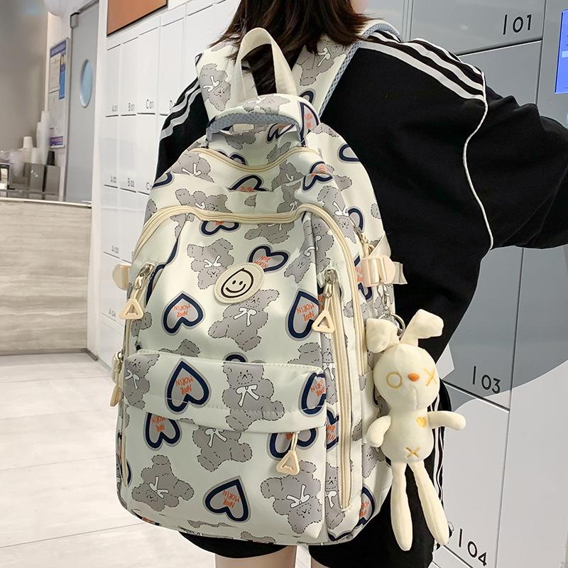 School bag, high quality fashion for middle school students, love bear for junior high school students, cute backpack for primary school girls