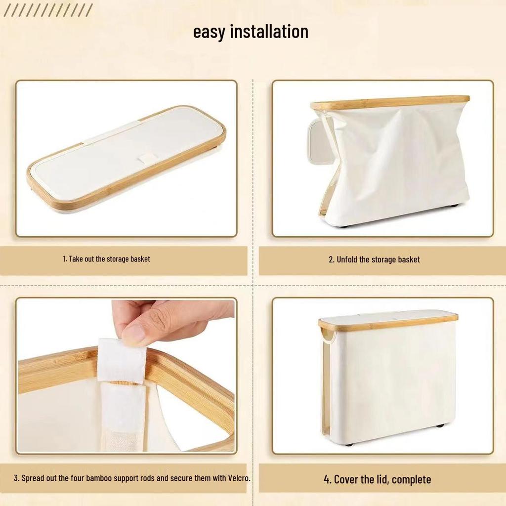 Clear Toilet Paper Holder & Non-slip Storage Bin Dustproof Basket