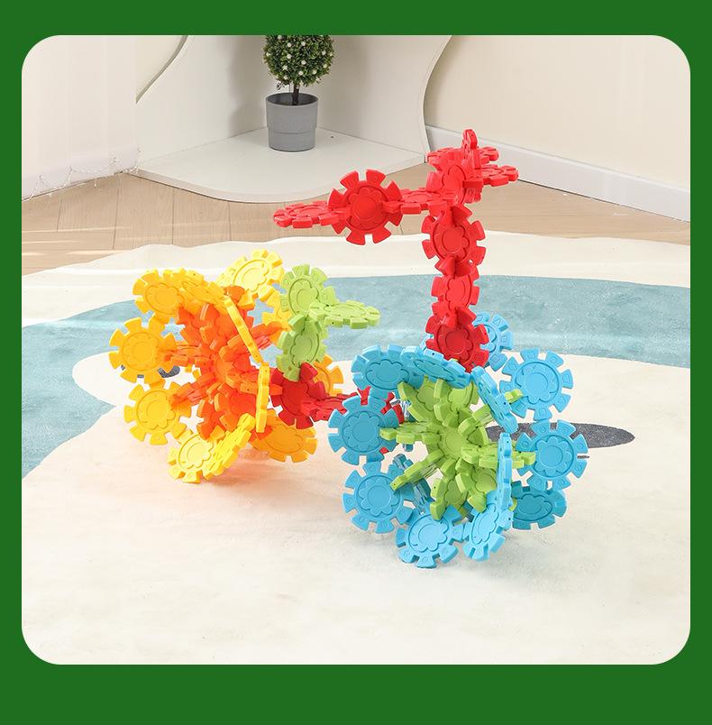 Super Large 26CM Snowflake Plates - Kindergarten Outdoor Construction Game Blocks for Parent-Child Play