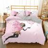 Romantic Butterfly Girl Duvet Cover 3D Fairy Girl With Wings Bedding Set King For Girls Women Couple Animals Floral Quilt Cover