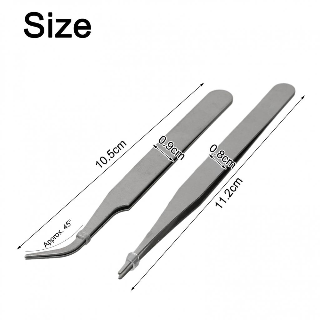 For Picking Up Parts 2pcs Tweezers Anti-magnetic Dismantling