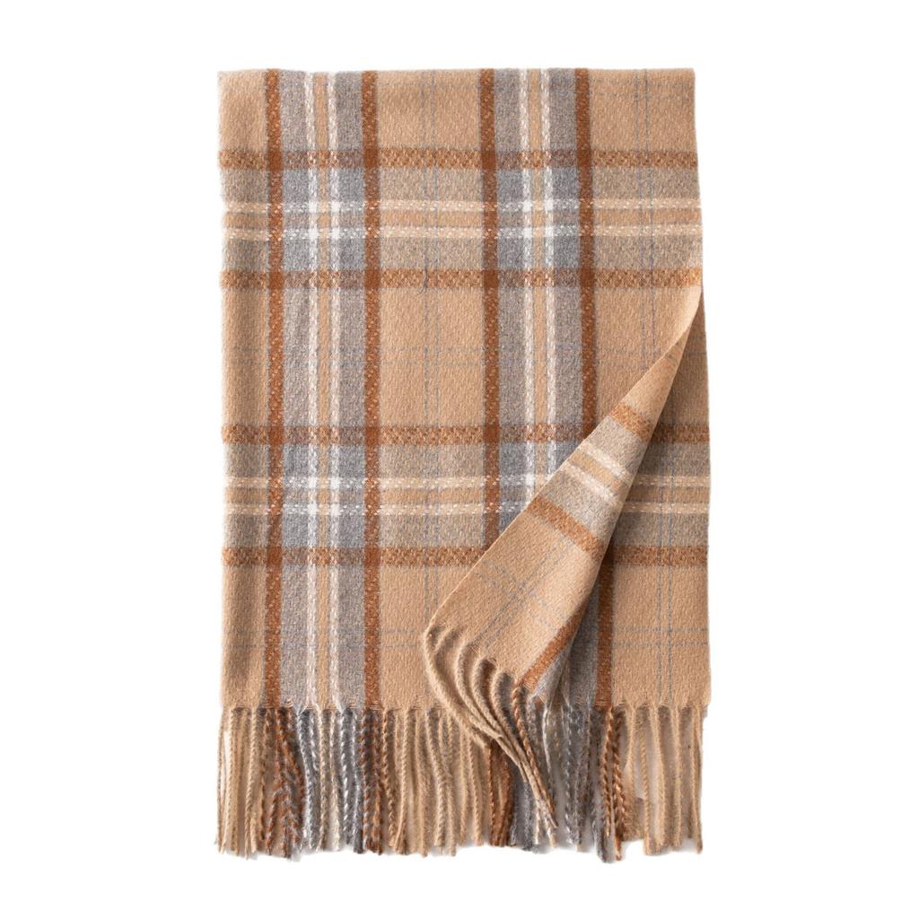 New Autumn and Winter Maillard Scarf Light Luxury and High End Korean Style Tassel Fashion Versatile High End Warm Scarf
