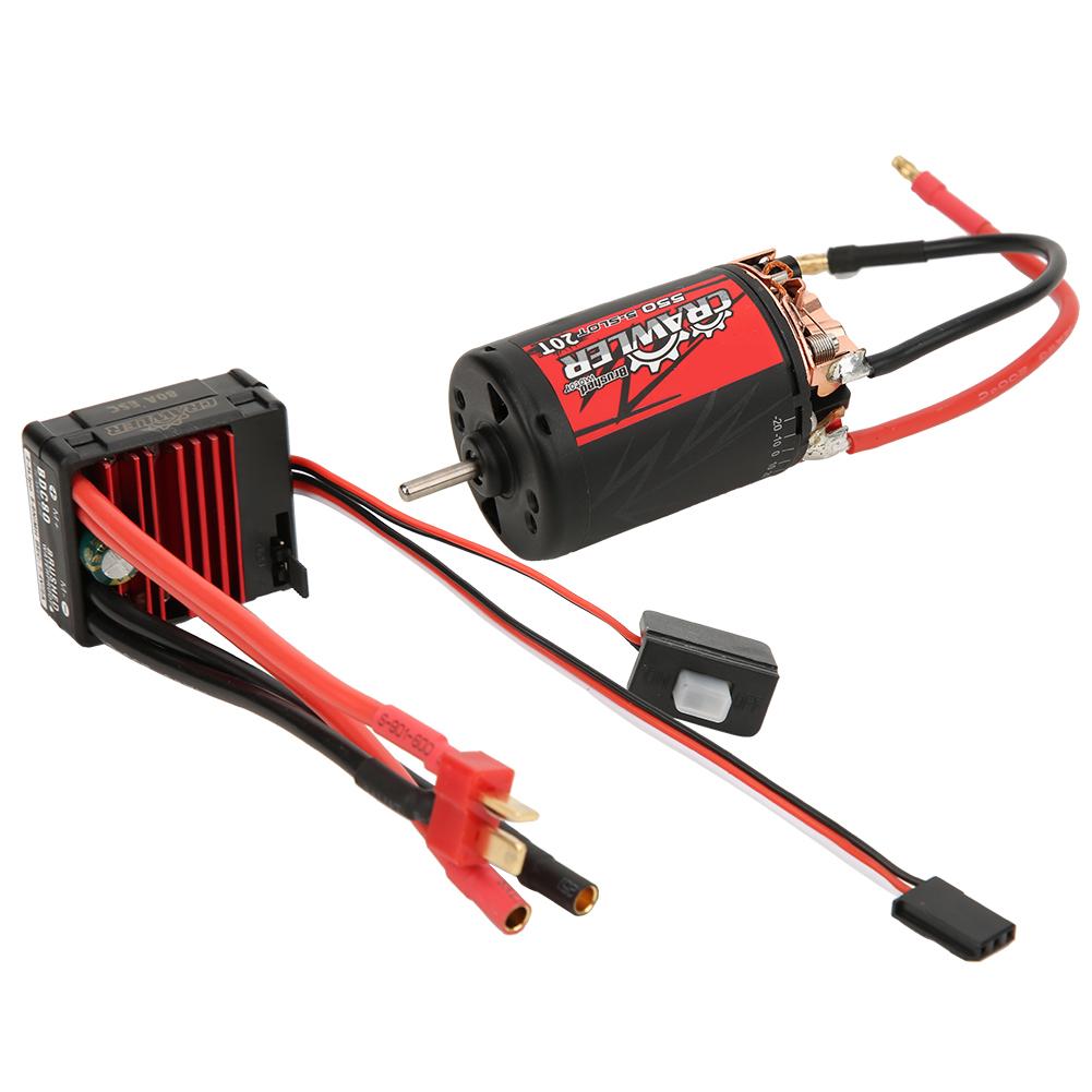 

SURPASS 5Slot 550 0.50 Wire 20T Brushed Motor +BCD80A ESC RC Accessory