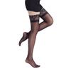 Silky Black Over-the-Knee Lace Thigh-Highs with Non-Slip Silicone
