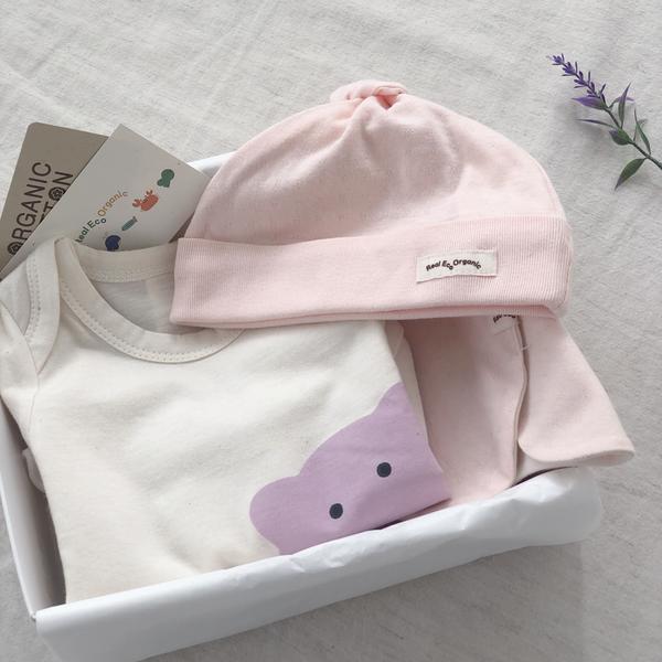 

Real Eco Organic Single Bodysuit, подарочный набор из 3 предметов для ребенка, корейские детские товары