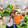 Green Dinosaur Foil Balloons Happy Birthday Print Cartoon Balloon Kids Favors Toy Gift Boy Girl Jungle Party Decoration Supplies
