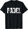 Padel Tennis Player Silhouette Sports Lover Gift Cotton TShirt Creative Trend Sport Casual Style Simple Camisetas Shirt for Men