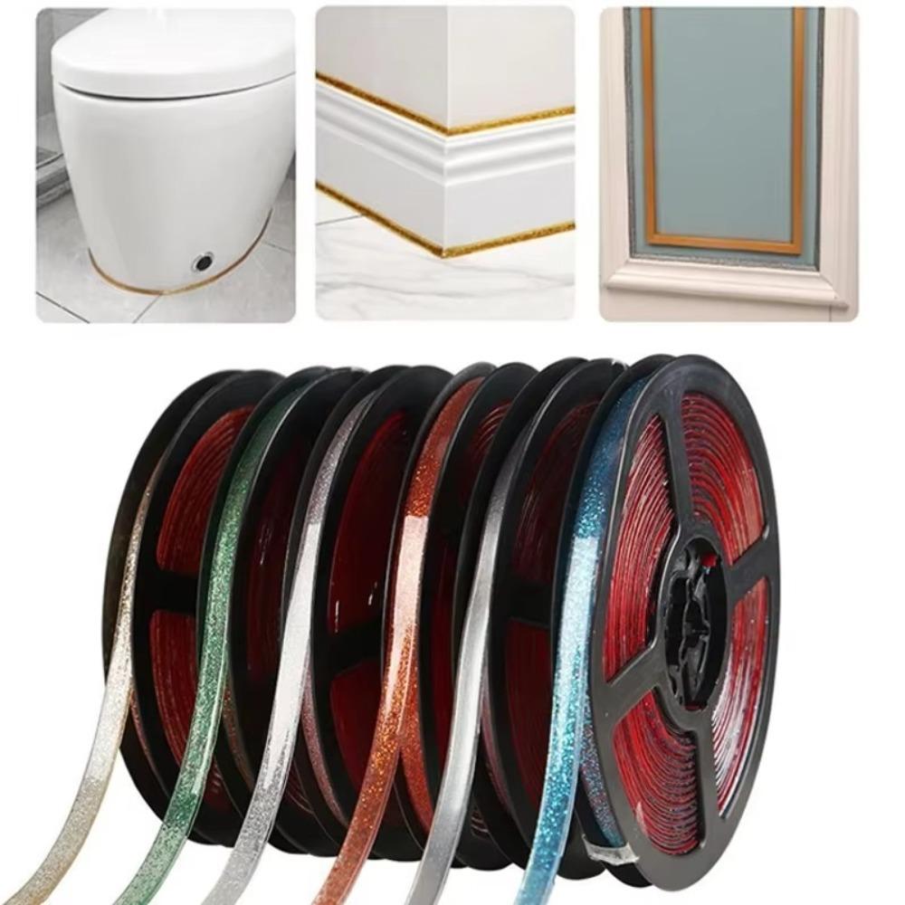 Mildewproof Bathroom Beautiful Seam Tapes 8MM*6M Wall Floor Gap Line New Decor Strip