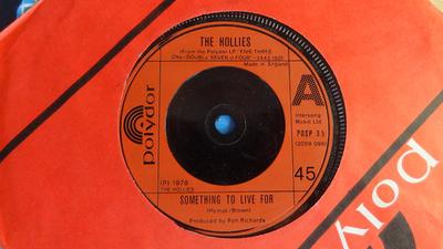 7inch Record HOLLIES - Something To Live For 2059096 Polydor 1979 UK Rock Used