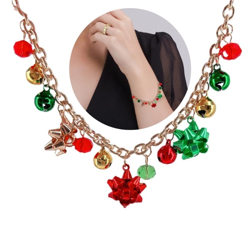 Stylish Christmas Bracelet with Snowman Bells Charm, Fashion Wrist Chain Gift for Wedding, Engagement, or Anniversary