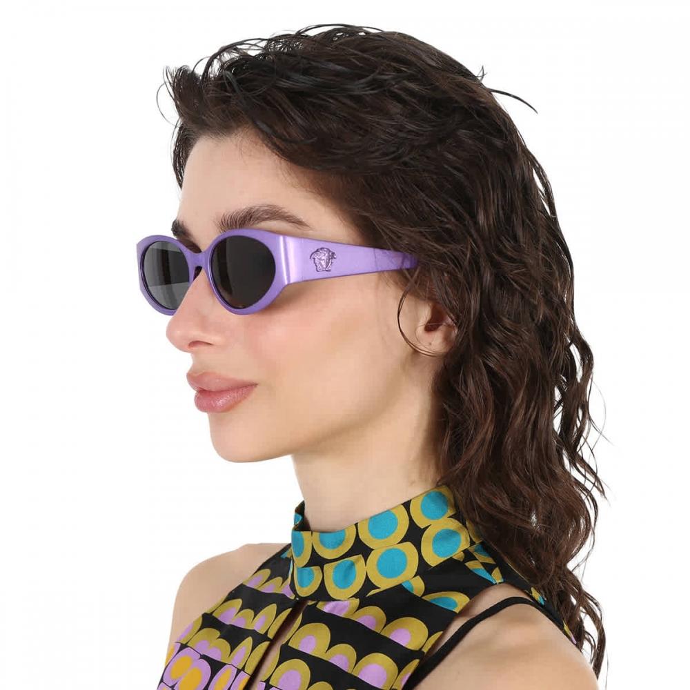 Versace Dark Grey Oval Ladies Sunglasses Ve2263 150287 56 Multi