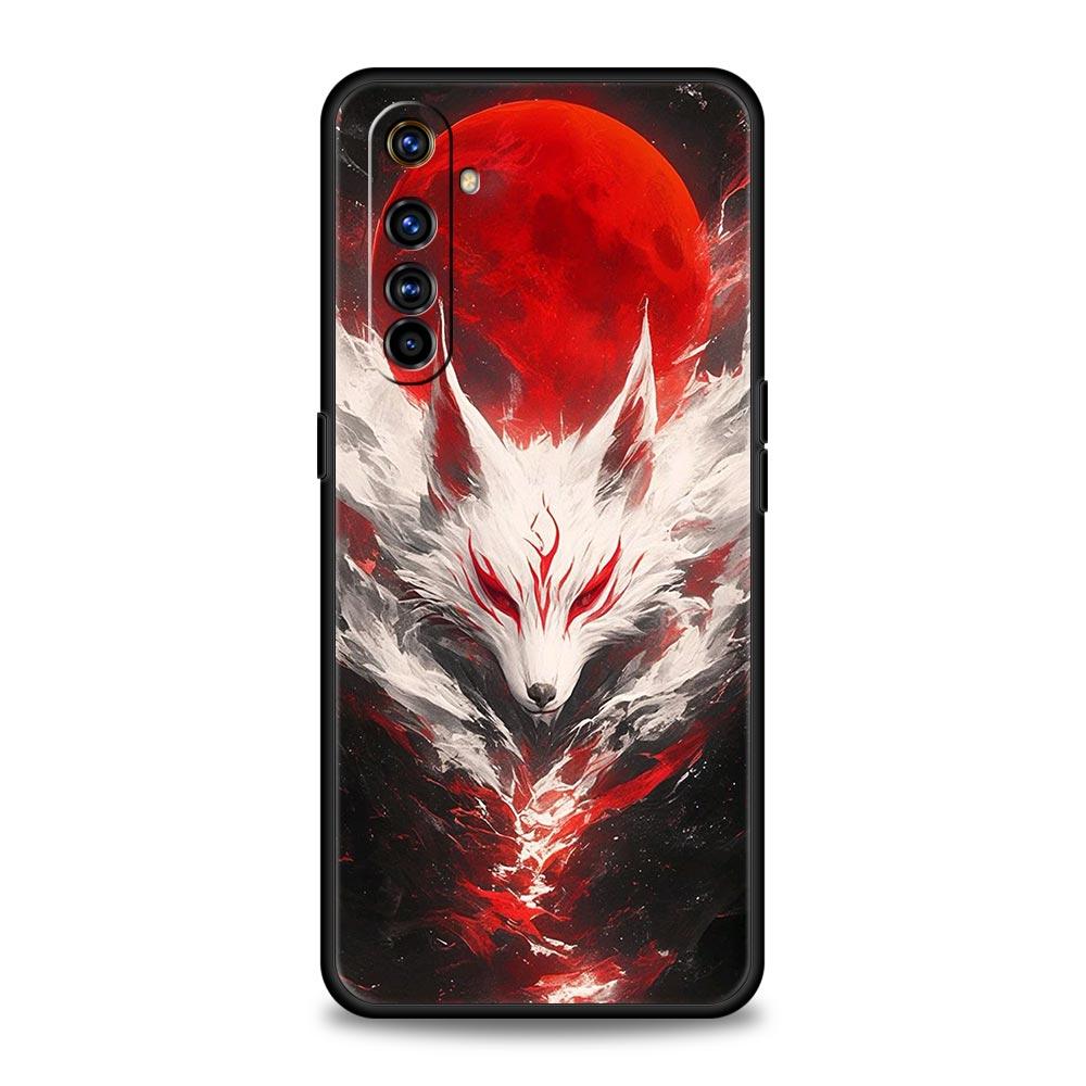 Red Fox Case For Realme C67 C63 C55 C53 C35 C25 C21 GT 2 3 5 6 10 11 12 13 Pro Plus 5G Soft TPU Phone Cover Fundas Capas Bags