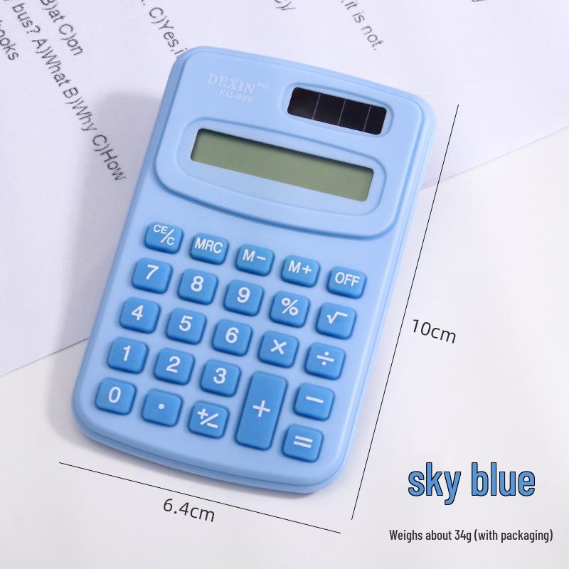 Creative Mini Colorful Silent Calculator for Primary Students - Ultra-thin & Portable