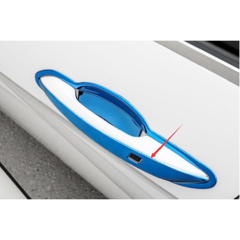 For Hyundai Elantra 2021-2025 Blue Titanium Exterior Side Door Handle Cover Trim